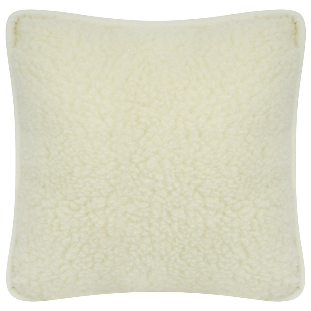 Balson Plain Merino Wool Cushion in Natural White